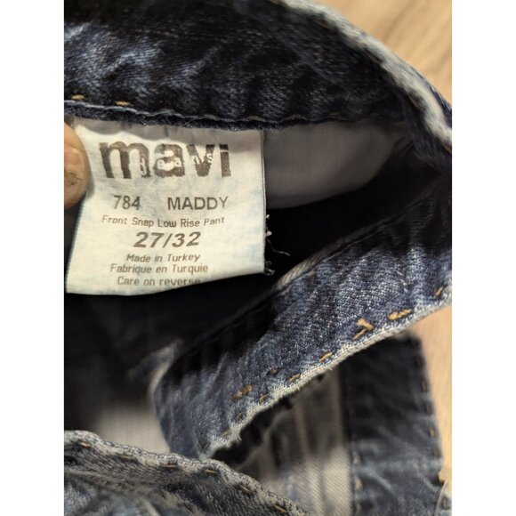 Mavi Short Women's Size 27 Blue Denim Front Snap Low Rise Pant - Picture 6 of 8